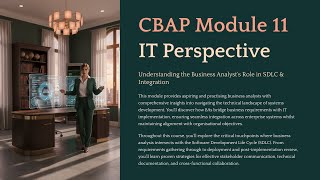 BABOK v3 Module 11: IT Perspective Training | CBAP Prep with SDLC, Use Cases for BAs
