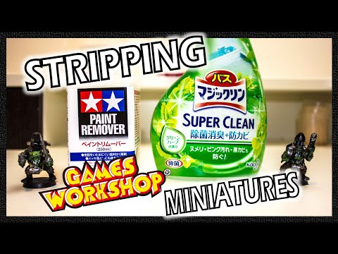 Removing paint from Games Workshop Miniatures - Tamiya Paint Remover and Magic Clean #Warhammer
