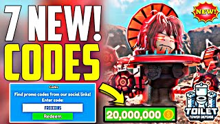 *NEW*ALL WORKING CODES FOR TOILET TOWER DEFENSE - ROBLOX TOILET TOWER DEFENSE CODES