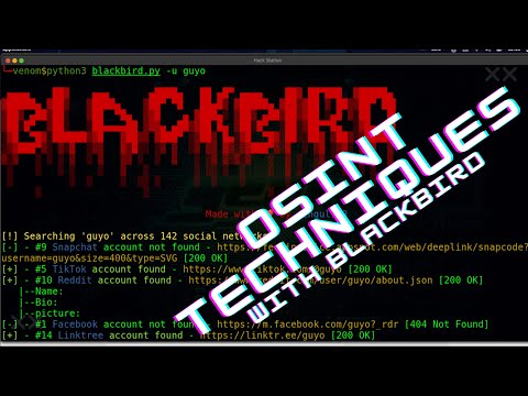 BLACKBIRD - FIND SOCIAL MEDIA ACCOUNTS