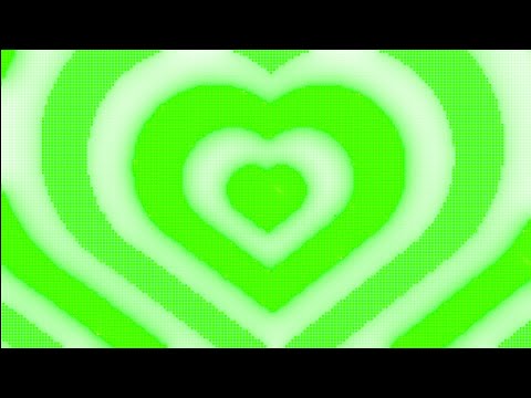White and Green Y2k Neon LED Lights Heart Background || 1 Hour Looped HD