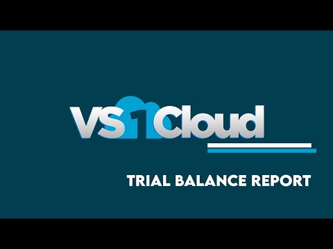 Trial Balance Report