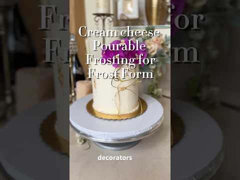 Delicious pourable cream cheese frosting!  #cakefrosting #cakedecorate #frosting