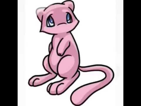 Learn to draw cartoon animation Pokemon Mew