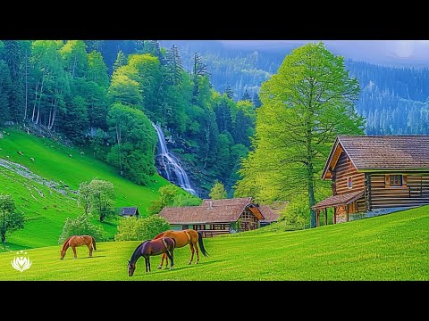 Wonderful piano music soothes the soul 🌿 The sound of a stream, relieves stress and helps relax