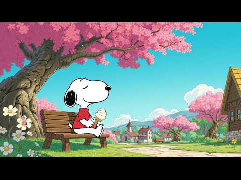 Snoopy Vibes 🌼 Relaxing Spring Tunes for Focus & Serenity 🌸 Music to Calm Your Mind