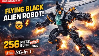 Build a BLACK Alien Robot! 🤯🔥 Decool 3122 Build & Review Alien Robo Transformation! 😳⚡ #imalidotcom