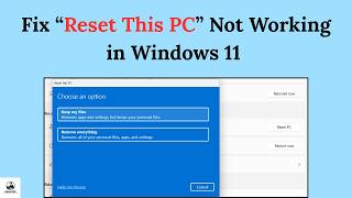Fix “Reset This PC” Not Working in Windows 11 [2026]