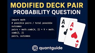 Modified Deck Pair: Probability of Matching Pair in Poker (Python) | QuantGuide IO