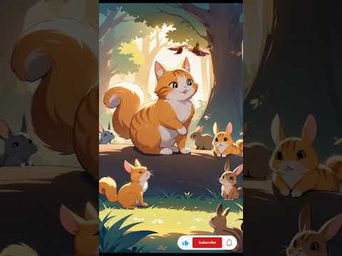 Cat Relaxing Under Tree with Animal Friends 🐾 | Peaceful & Cute Animal Animation