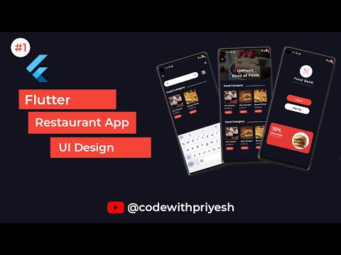 Flutter UI Tutorial  - Desing Restaurant App in Flutter 2023