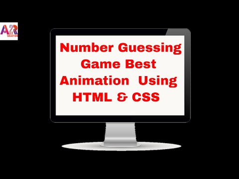 Number Guessing Game Best Animation  Using HTML & CSS