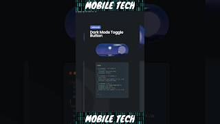 Dark Mode Toggle Button Using CSS #coding #html #css