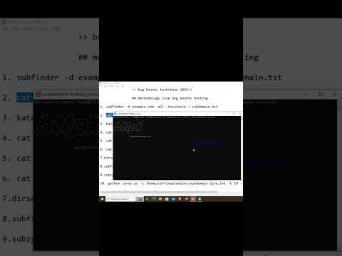 How to find live subdomains #bugbounty #cybersecurity #bugbountytips #hackingtechniques