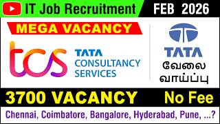 IT JOB | TCS - TATA Consultancy IT Company Job | சென்னை கோவை பெங்களூரு | 11 FEB 2026 | in Tamil