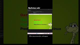 Snake game  using python (Tkinter)#viral #ai #jarvis #python #shortsvideo