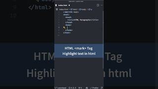 Text Formatting Tags in HTML, mark Tag for Highilght Style | HTML CSS Tutorial for Beginners #html