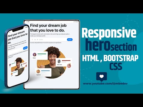 Responsive Hero Section | HTML Bootstrap 5 Tutorial