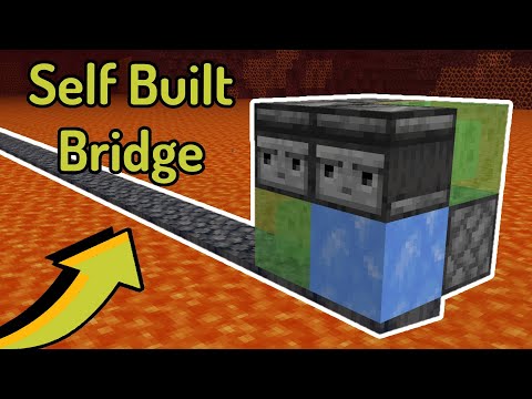 Minecraft: Self Building Bridge (1 Minute Tutorial!)