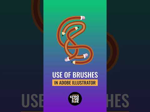 Use of Brush tool in Adobe Illustrator #graphicdesign #viral #tutorial