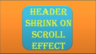 Header Shrink on Scroll Effect || Header scroll effect || HTML and CSS || Smartcode India