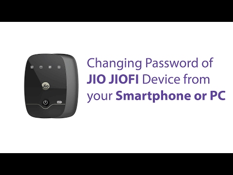 Changing Password of JIO JIOFI device (hotspot) from Smartphone or PC