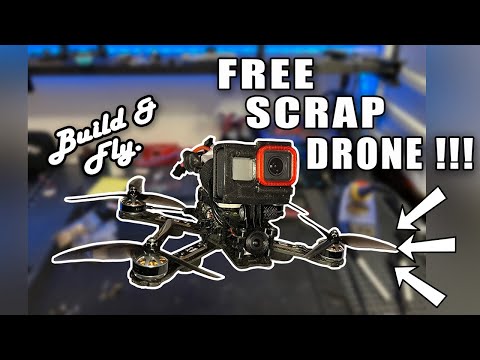 Building A Drone From Scraps!! - How to build a drone and crash it - 4K