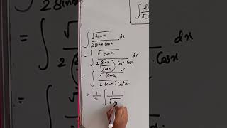 Indefinite Integral trigonometric functions by Substitution method.#calculus #shorts