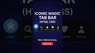 HTML CSS Magic Tab Bar | Step by Step.  #HTML #CSS #WebDesign #MagicTabBar #Frontend #CodingTutorial