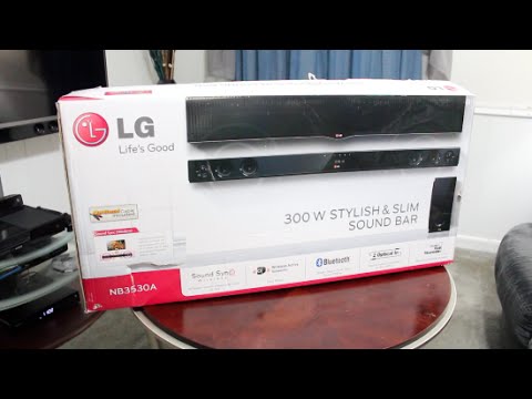 UnBoxing LG Sound Bar 300W Stylish Slim Model NB3530A Review