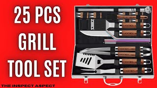 ROMANTICIST 25pcs Grill Tool Set Review: Elevate Your BBQ Experience | Heavy Duty Stainless Steel
