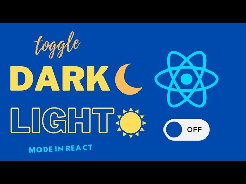 Light / Dark mode theme toggle in React | Easy way