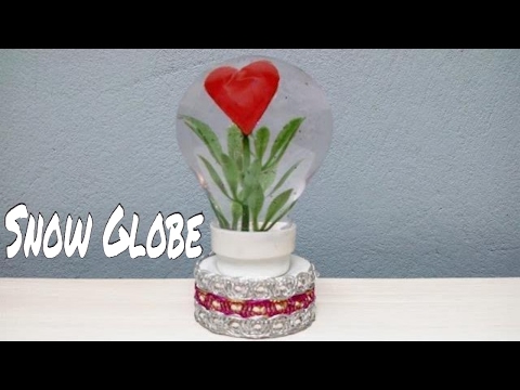How to Make a Snow Globe with  Heart Inside