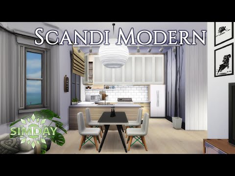 Scandi Modern Apartment | The Sims 4 Stop Motion Speed Build