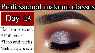 Step by step Half cut crease eye makeup for beginners | Easy tips and tricks |Makeup classes Day 23
