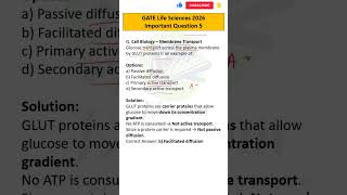 GATE 2026 Life Sciences Important Question 05 | Biodotcom | #gate2026 #gatelifesciences