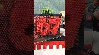 the process of printing the number 67 #numbers