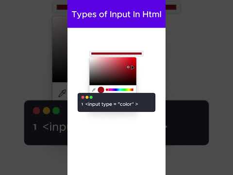 Types of Input Fields in Html #webdevelopment #coding #css #programming #webdesign #website #htmlcss