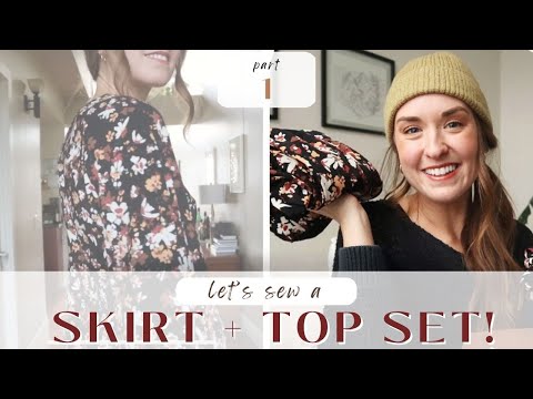 part 1 | LET'S SEW A TWO-PIECE SET! | a tiered midi skirt for all seasons