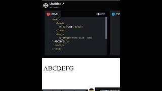 Letter Spacing in HTML Using inline CSS| HTML,CSS Basics| Frontend #html#shorts #shortvideo #css