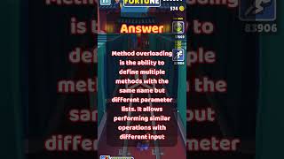 #OOPConcepts #InterviewTips #TechExplained What is Method Overloading in OOP? #Interview