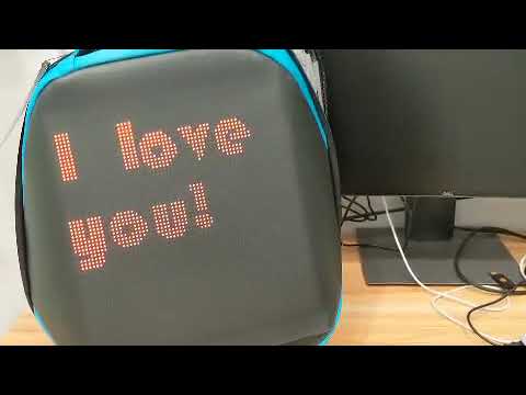 Wetalk smart led backpack,customizable screen  waterproof wireless LED backpack Valentine's Day Gift