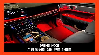 싼타페 MX5 어라?!엠비언트 옵션이 없다? 네 순정 활성화로 옵션 살려드립니다!