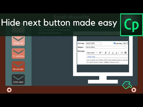 Forced navigation without advanced actions in captivate