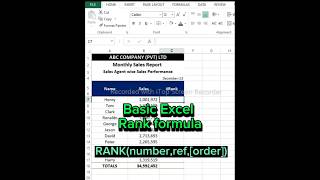 Excel RANK function #how #office #excel #tricks #education #easy #tips #smart #knowledge #tiktok
