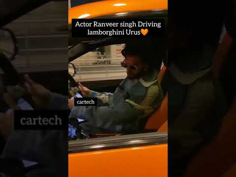 Actor Ranveer singh driving his lamborghini Urus #bollywood #ranveersingh #lamborghini #urus