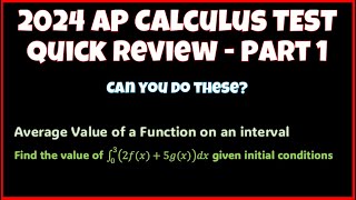 AP Calculus Test - Quick Online Review Part 1 - Can you do these problems? #fyp #apcalculus