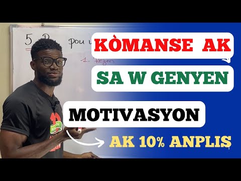 Kòmanse ak sa w genyen (Challenge Transfòmasyon) video 2/10