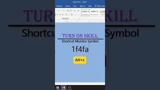Shortcut Monitor Symbol In Ms Word Tricks Magic 🖥️ #shortcuttricks #monitor #symbols #msword #phonk