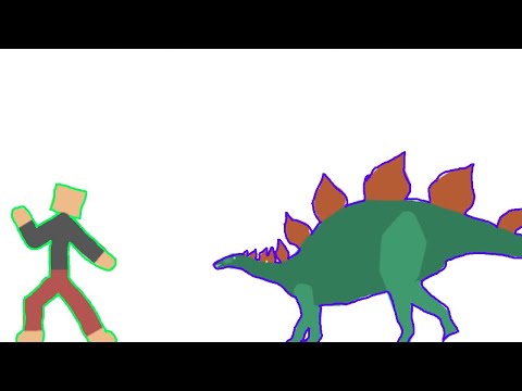 Blocky Dude vs Stegosaurus | STICKNODES